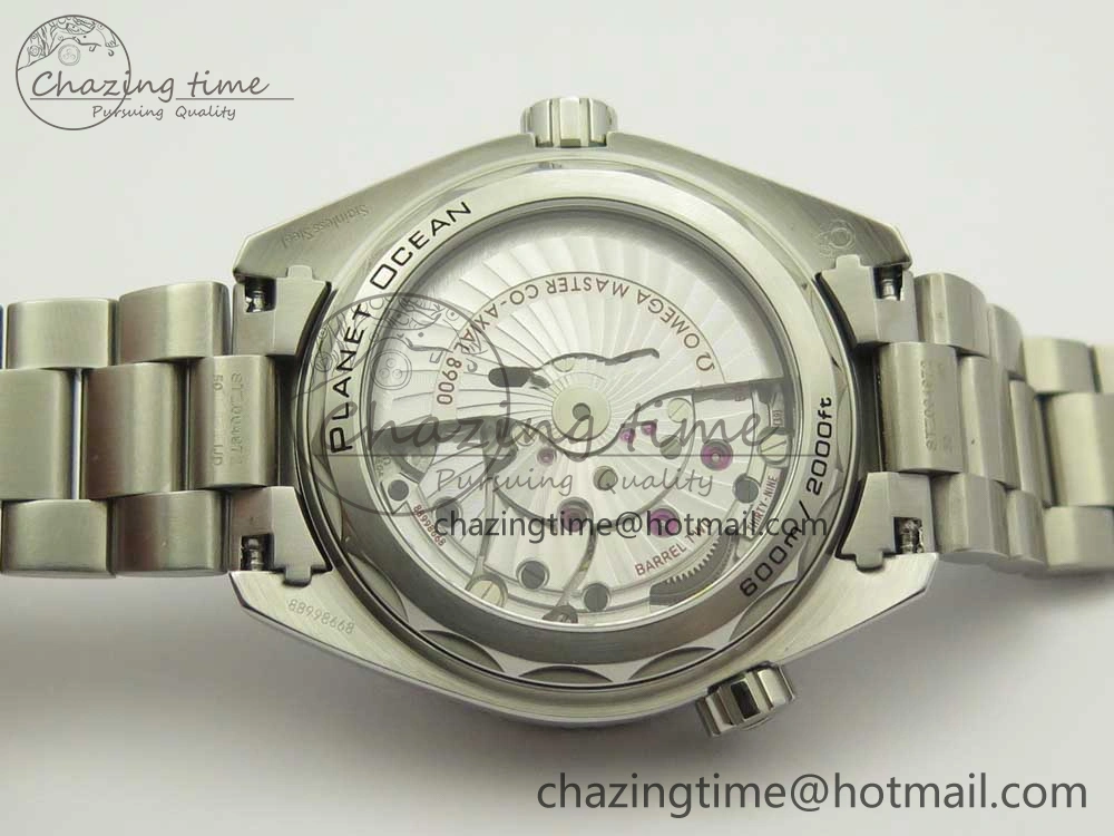 Planet Ocean 43.5mm SS VSF 1:1 Best Edition Blue Ceramic Bezel and Dial on SS Bracelet A8900 Super Clone