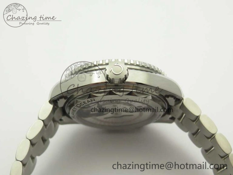 Planet Ocean 43.5mm SS VSF 1:1 Best Edition Blue Ceramic Bezel and Dial on SS Bracelet A8900 Super Clone