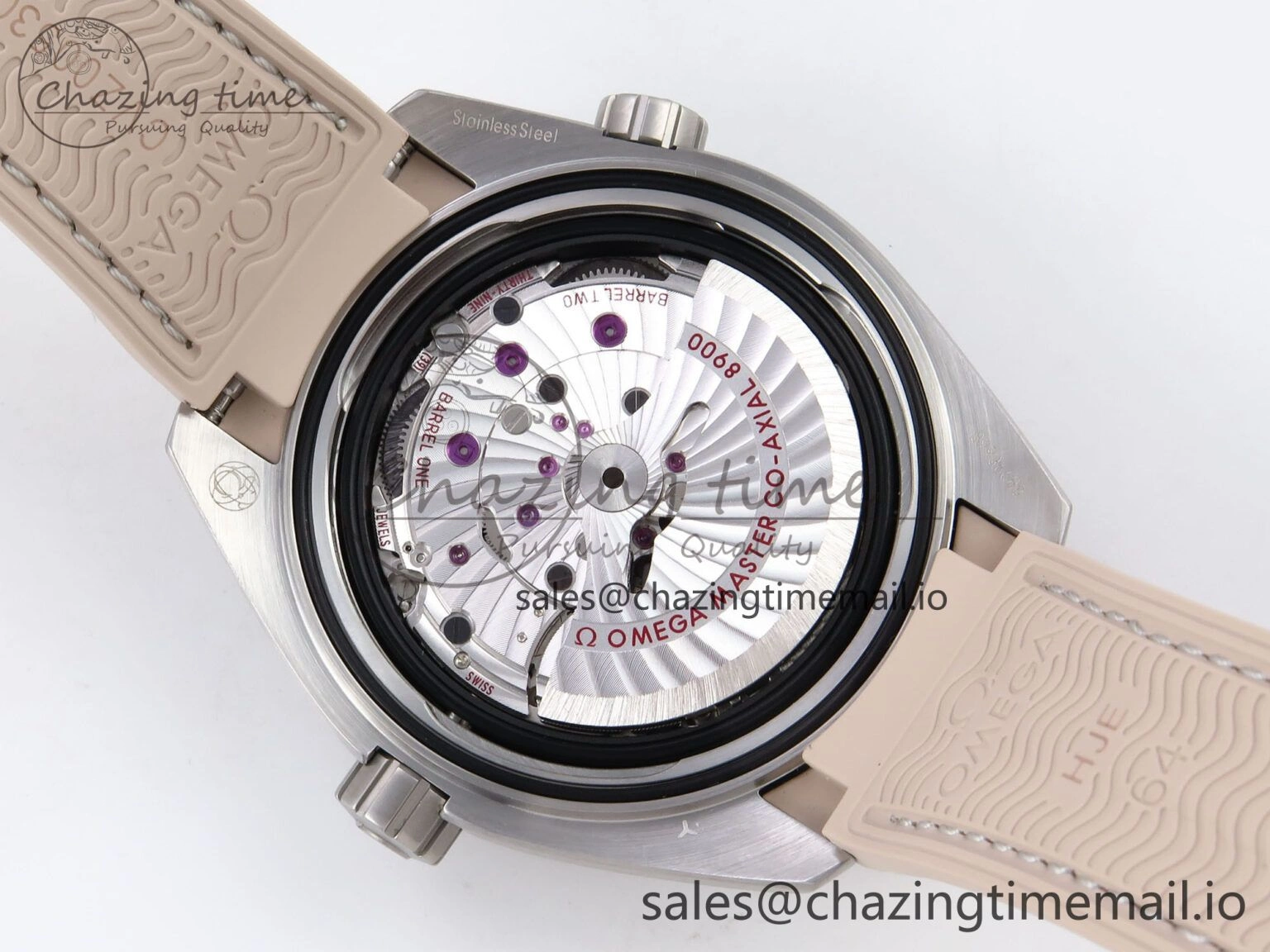 Planet Ocean 43.5mm SS VSF 1:1 Best Edition Brown Bezel Sand Dial on Sand Rubber Strap A8900 Super Clone