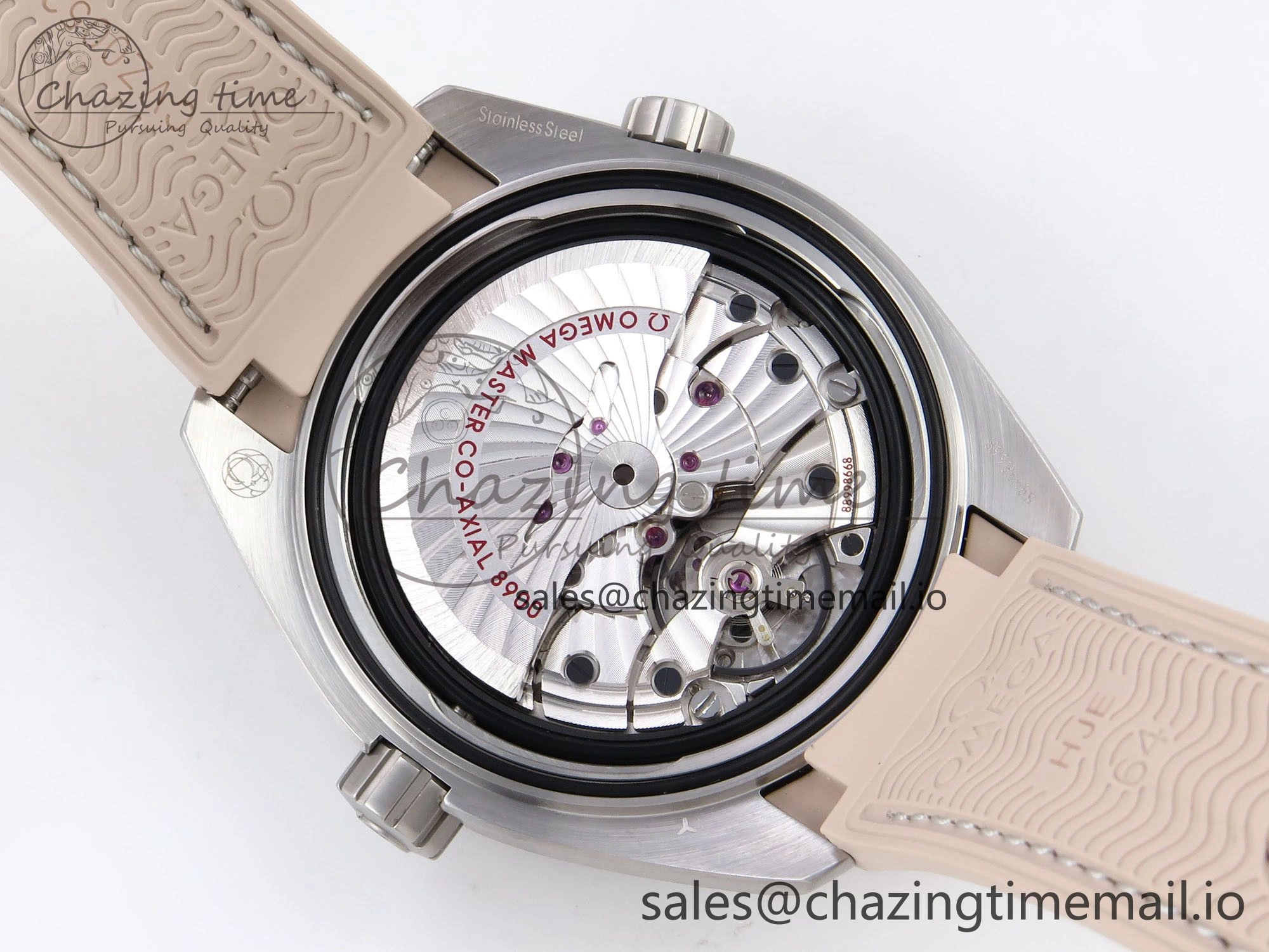 Planet Ocean 43.5mm SS VSF 1:1 Best Edition Brown Bezel Sand Dial on Sand Rubber Strap A8900 Super Clone