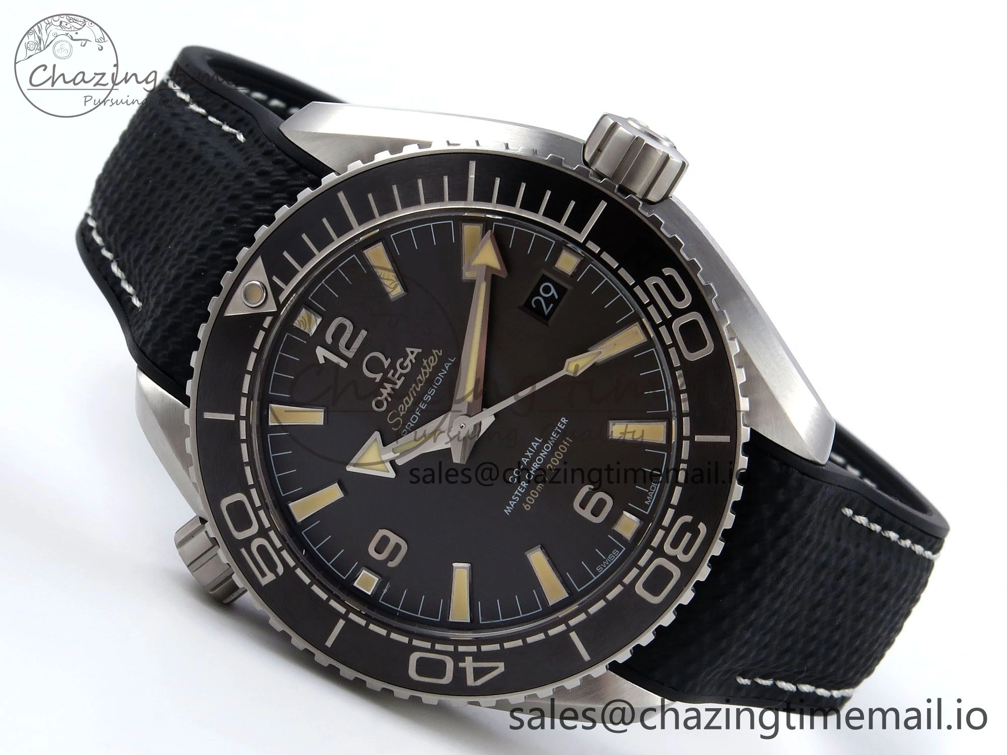 Planet Ocean 43.5mm SS VSF 1:1 Best Edition Gray Bezel Gray Dial on Black Rubber Strap A8900 Super Clone