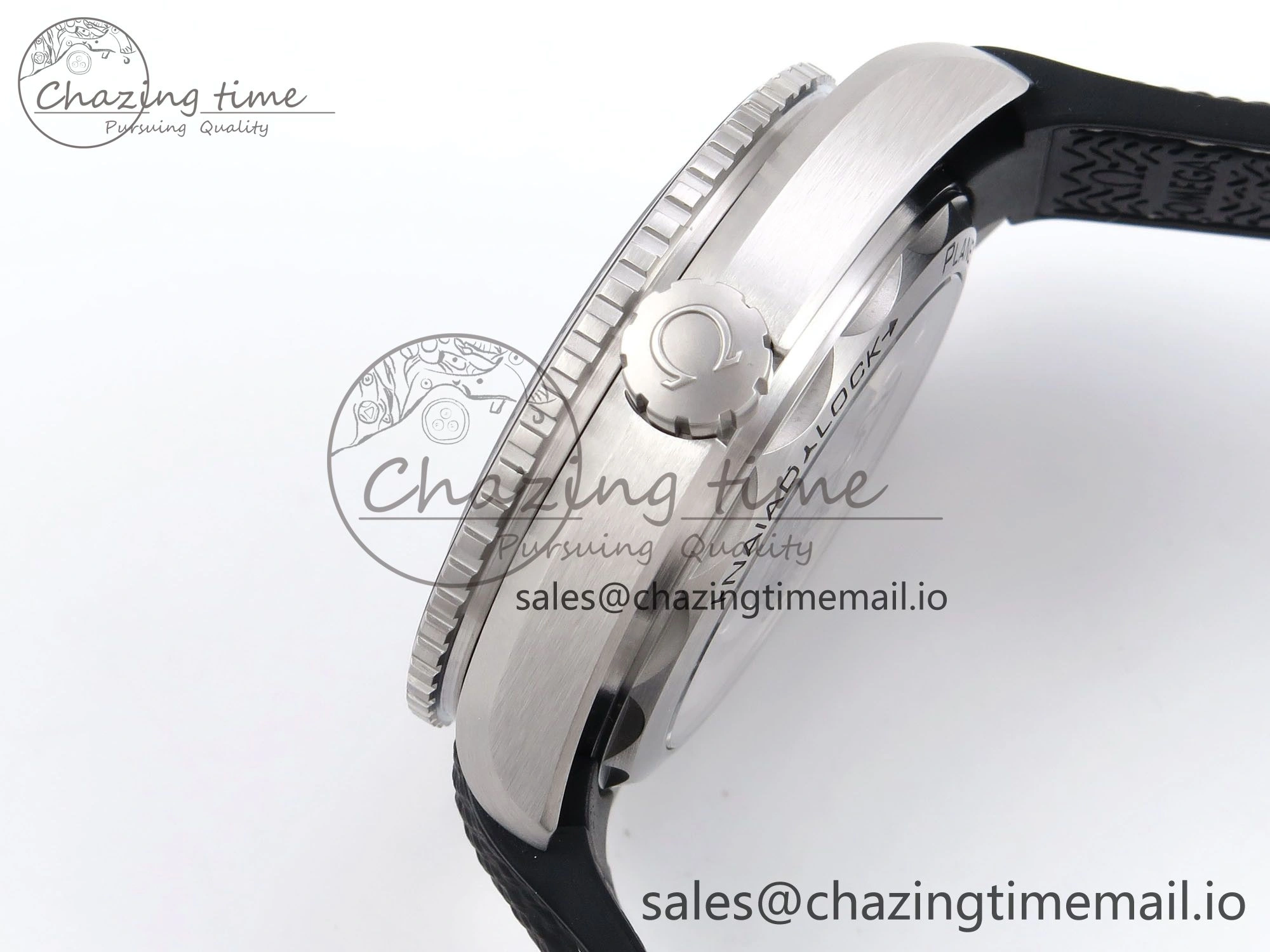 Planet Ocean 43.5mm SS VSF 1:1 Best Edition Gray Bezel Gray Dial on Black Rubber Strap A8900 Super Clone