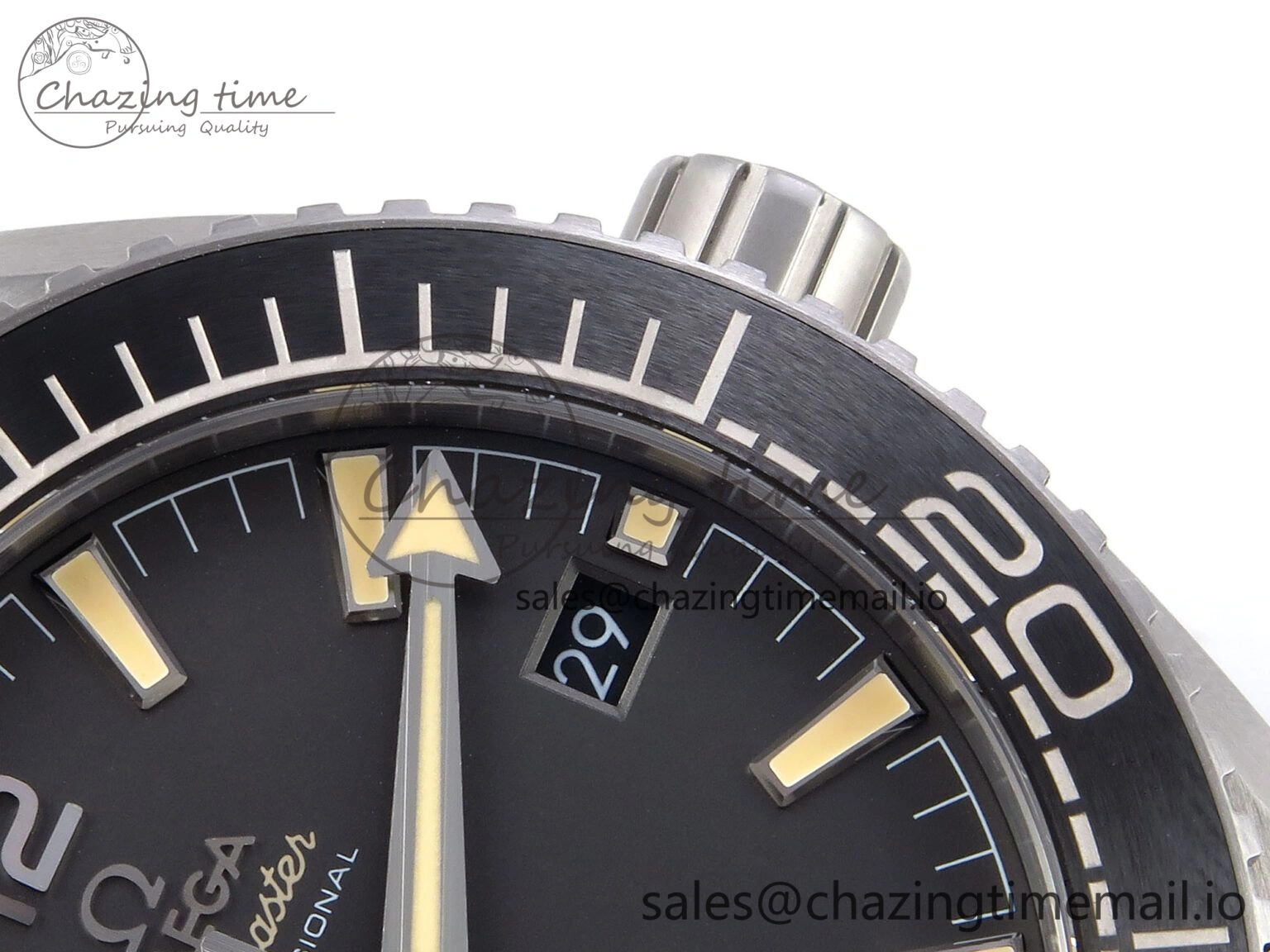 Planet Ocean 43.5mm SS VSF 1:1 Best Edition Gray Bezel Gray Dial on Black Rubber Strap A8900 Super Clone