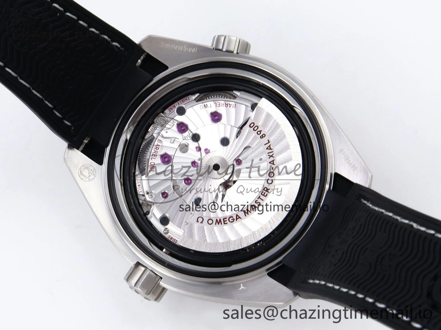 Planet Ocean 43.5mm SS VSF 1:1 Best Edition Gray Bezel Gray Dial on Black Rubber Strap A8900 Super Clone