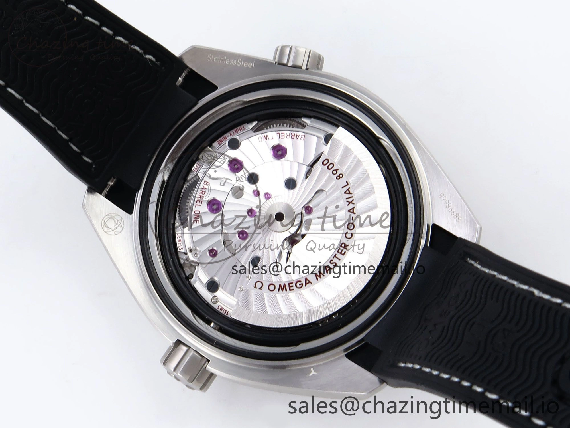 Planet Ocean 43.5mm SS VSF 1:1 Best Edition Gray Bezel Gray Dial on Black Rubber Strap A8900 Super Clone