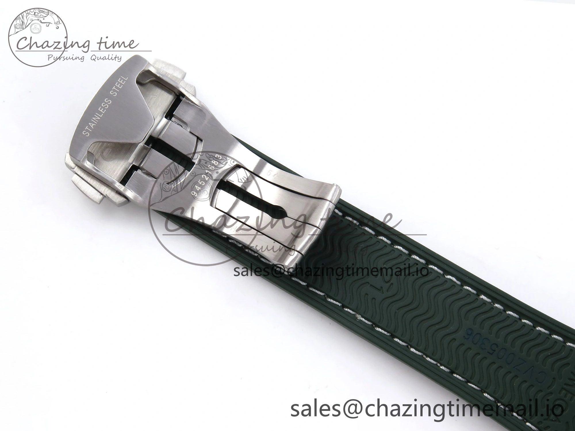 Planet Ocean 43.5mm SS VSF 1:1 Best Edition Green Bezel White Dial on Green Rubber Strap A8900 Super Clone
