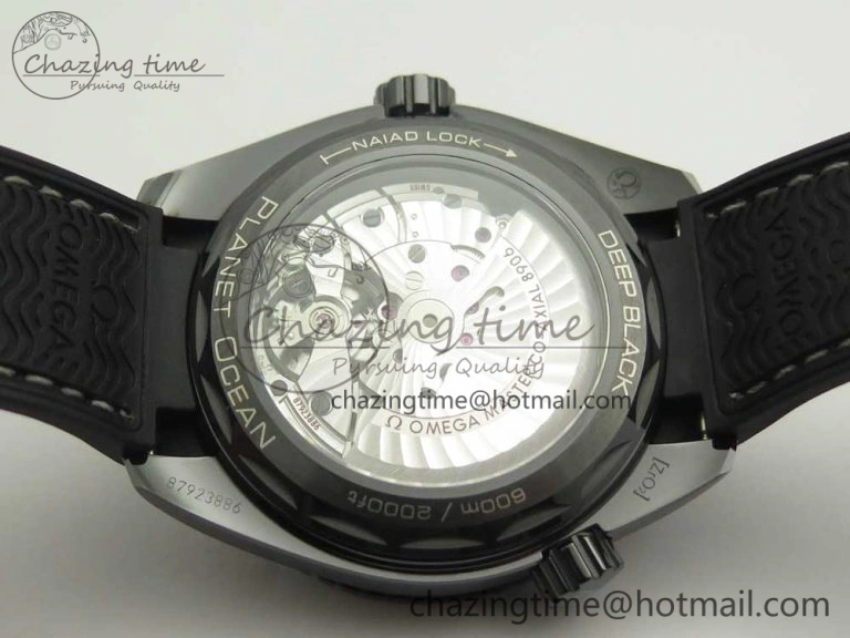 Planet Ocean 45.5mm Deep Black Real Ceramic VSF 1:1 Best Edition on Black Nylon Strap A8906 Super Clone
