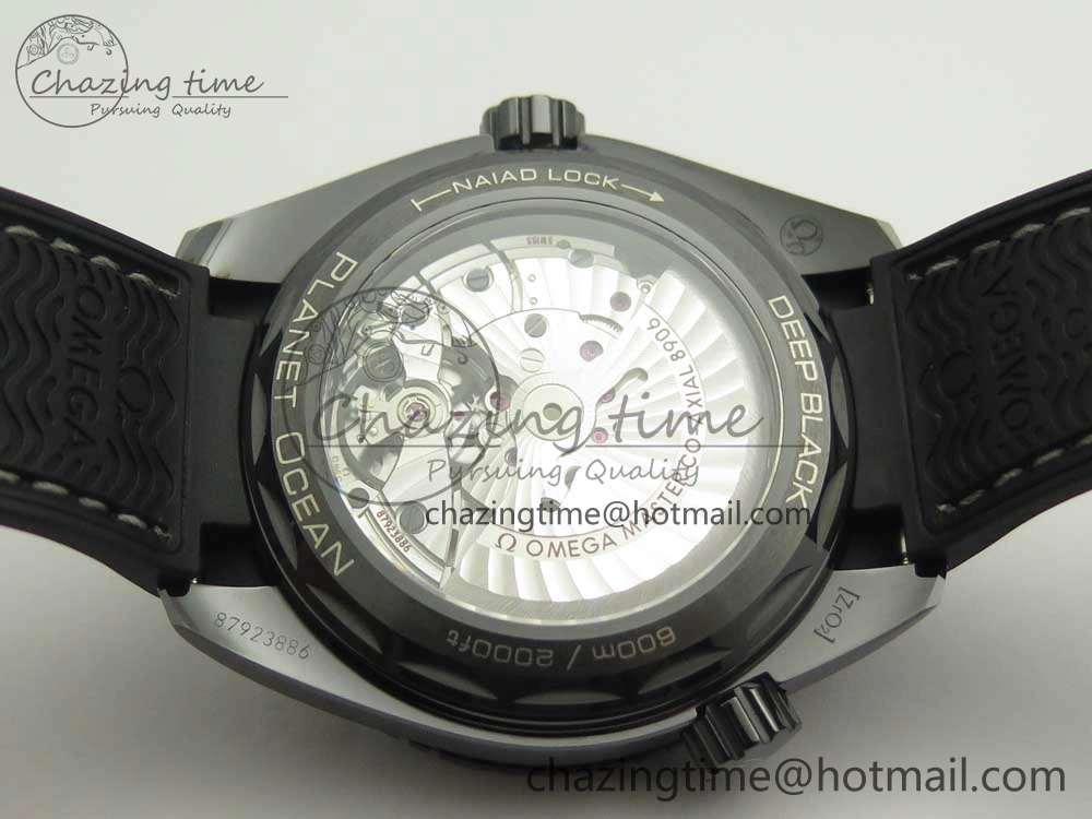 Planet Ocean 45.5mm Deep Black Real Ceramic VSF 1:1 Best Edition on Black Nylon Strap A8906 Super Clone