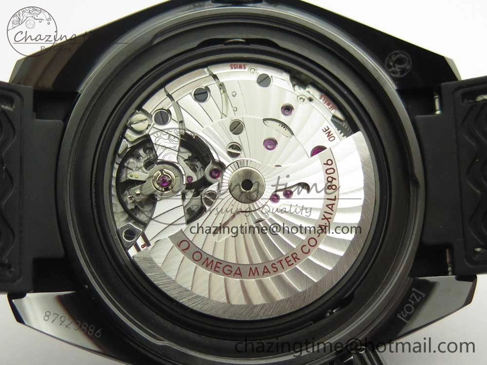 Planet Ocean 45.5mm Deep Black Real Ceramic VSF 1:1 Best Edition on Black Nylon Strap A8906 Super Clone