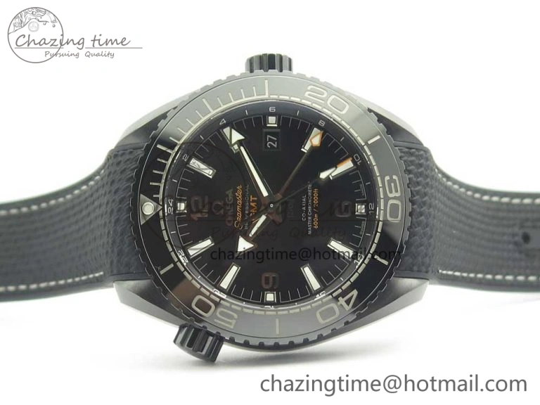 Planet Ocean 45.5mm Deep Black Real Ceramic VSF 1:1 Best Edition on Black Nylon Strap A8906 Super Clone