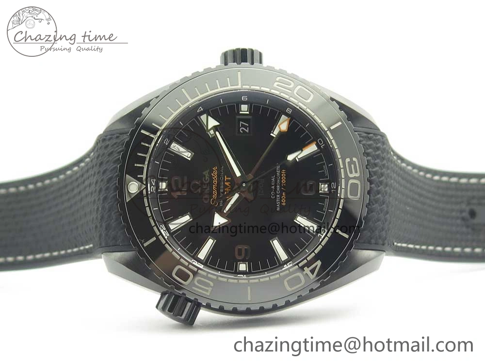Planet Ocean 45.5mm Deep Black Real Ceramic VSF 1:1 Best Edition on Black Nylon Strap A8906 Super Clone