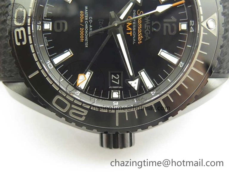 Planet Ocean 45.5mm Deep Black Real Ceramic VSF 1:1 Best Edition on Black Nylon Strap A8906 Super Clone