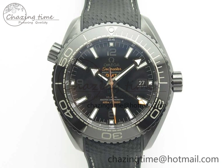Planet Ocean 45.5mm Deep Black Real Ceramic VSF 1:1 Best Edition on Black Nylon Strap A8906 Super Clone