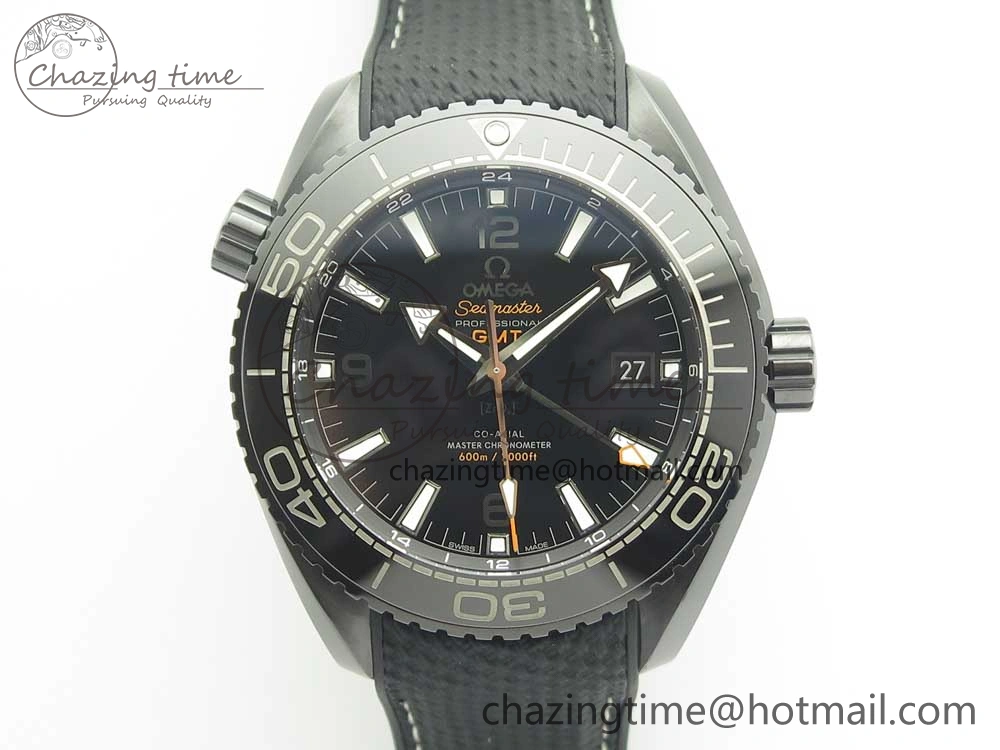 Planet Ocean 45.5mm Deep Black Real Ceramic VSF 1:1 Best Edition on Black Nylon Strap A8906 Super Clone