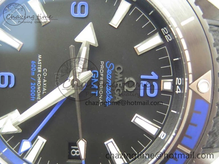 Planet Ocean 45.5mm Deep Black blue Real Ceramic VSF 1:1 Best Edition on Black Nylon Strap A8906 Super Clone