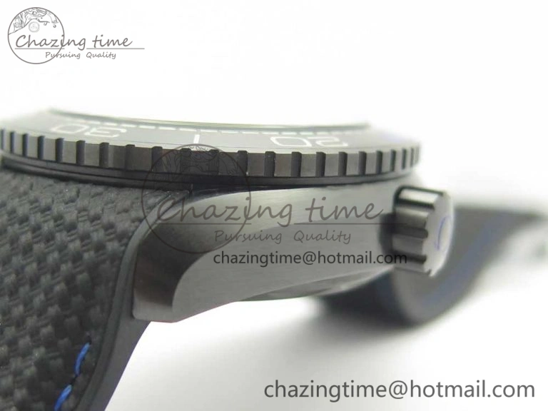 Planet Ocean 45.5mm Deep Black blue Real Ceramic VSF 1:1 Best Edition on Black Nylon Strap A8906 Super Clone