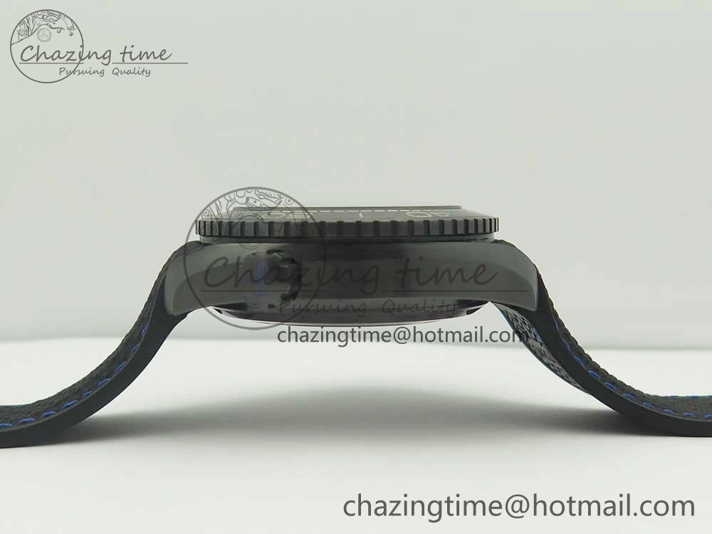 Planet Ocean 45.5mm Deep Black blue Real Ceramic VSF 1:1 Best Edition on Black Nylon Strap A8906 Super Clone