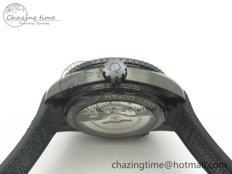 Planet Ocean 45.5mm Deep Black blue Real Ceramic VSF 1:1 Best Edition on Black Nylon Strap A8906 Super Clone