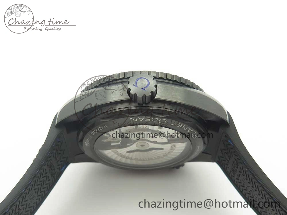Planet Ocean 45.5mm Deep Black blue Real Ceramic VSF 1:1 Best Edition on Black Nylon Strap A8906 Super Clone