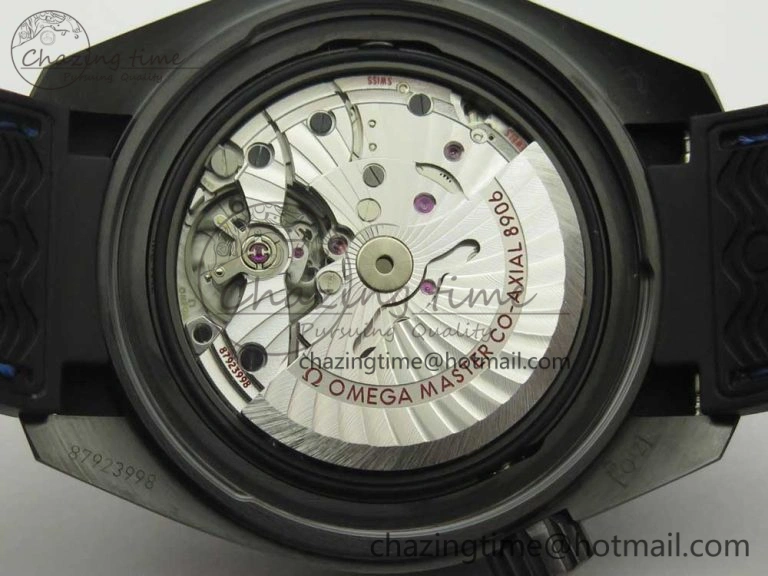 Planet Ocean 45.5mm Deep Black blue Real Ceramic VSF 1:1 Best Edition on Black Nylon Strap A8906 Super Clone