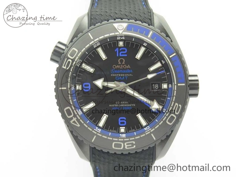 Planet Ocean 45.5mm Deep Black blue Real Ceramic VSF 1:1 Best Edition on Black Nylon Strap A8906 Super Clone