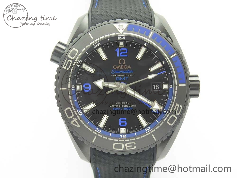 Planet Ocean 45.5mm Deep Black blue Real Ceramic VSF 1:1 Best Edition on Black Nylon Strap A8906 Super Clone