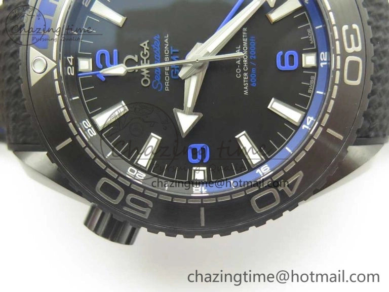 Planet Ocean 45.5mm Deep Black blue Real Ceramic VSF 1:1 Best Edition on Black Nylon Strap A8906 Super Clone