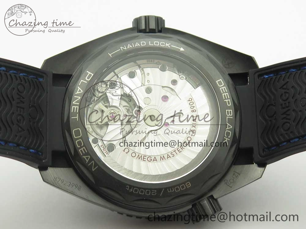 Planet Ocean 45.5mm Deep Black blue Real Ceramic VSF 1:1 Best Edition on Black Nylon Strap A8906 Super Clone