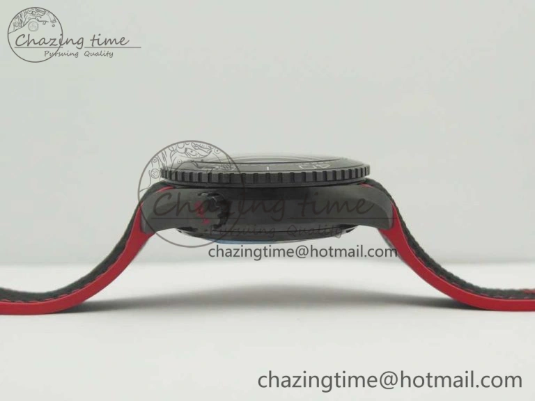 Planet Ocean 45.5mm Deep Black red Real Ceramic VSF 1:1 Best Edition on Black Nylon Strap A8906 Super Clone