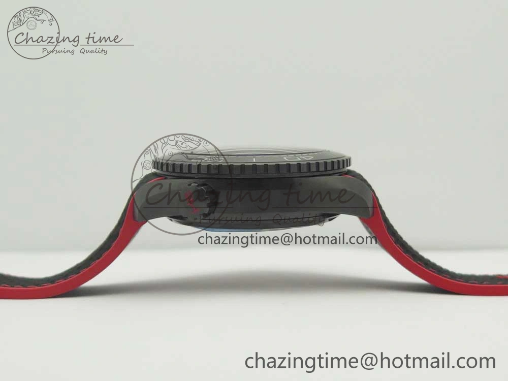 Planet Ocean 45.5mm Deep Black red Real Ceramic VSF 1:1 Best Edition on Black Nylon Strap A8906 Super Clone