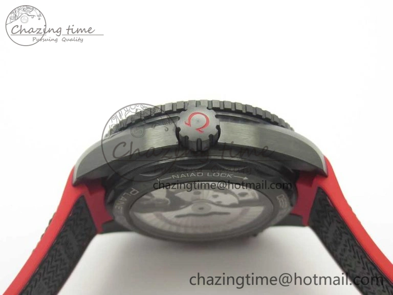 Planet Ocean 45.5mm Deep Black red Real Ceramic VSF 1:1 Best Edition on Black Nylon Strap A8906 Super Clone