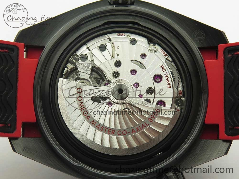 Planet Ocean 45.5mm Deep Black red Real Ceramic VSF 1:1 Best Edition on Black Nylon Strap A8906 Super Clone