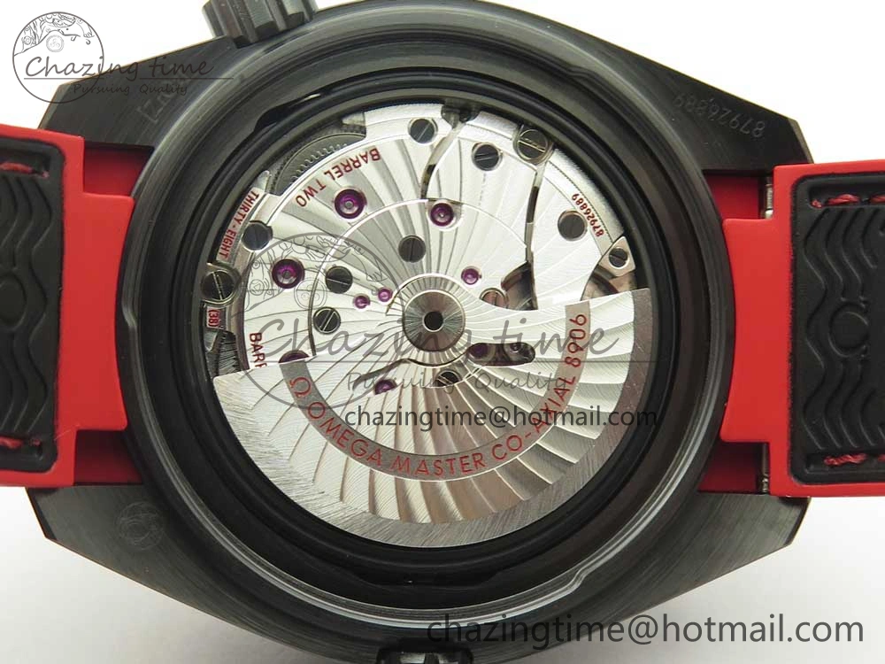 Planet Ocean 45.5mm Deep Black red Real Ceramic VSF 1:1 Best Edition on Black Nylon Strap A8906 Super Clone