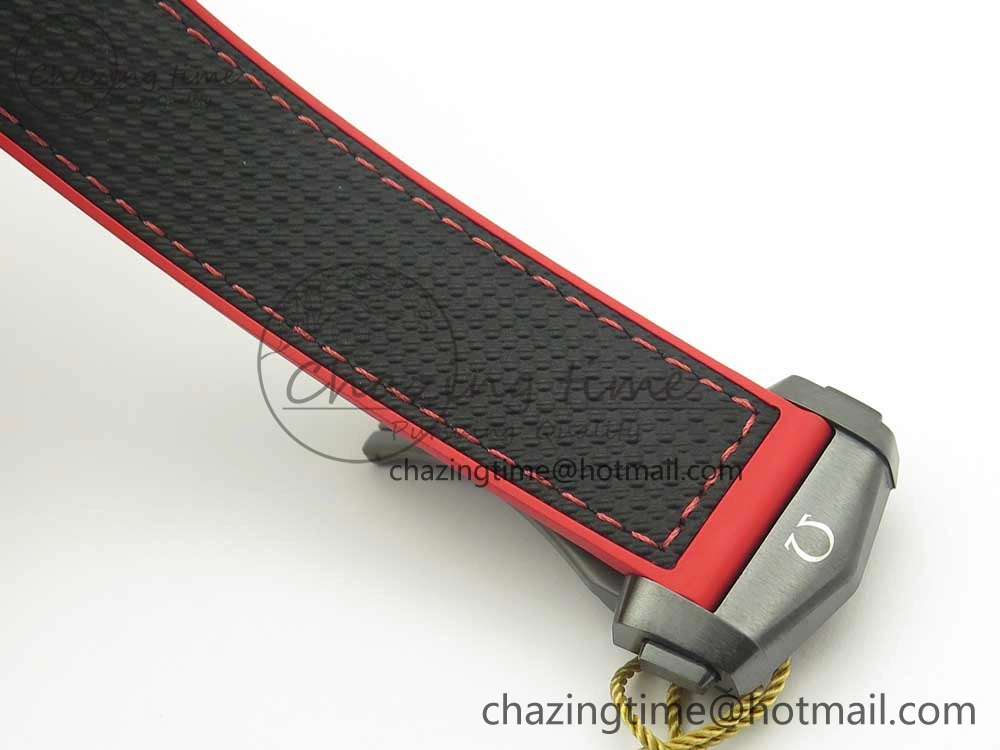 Planet Ocean 45.5mm Deep Black red Real Ceramic VSF 1:1 Best Edition on Black Nylon Strap A8906 Super Clone