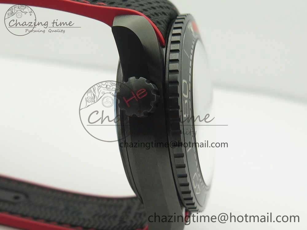 Planet Ocean 45.5mm Deep Black red Real Ceramic VSF 1:1 Best Edition on Black Nylon Strap A8906 Super Clone