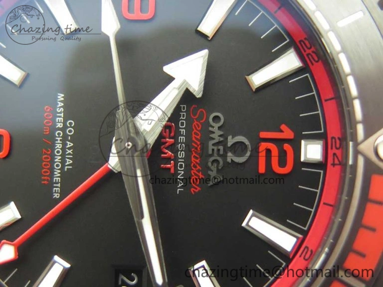 Planet Ocean 45.5mm Deep Black red Real Ceramic VSF 1:1 Best Edition on Black Nylon Strap A8906 Super Clone