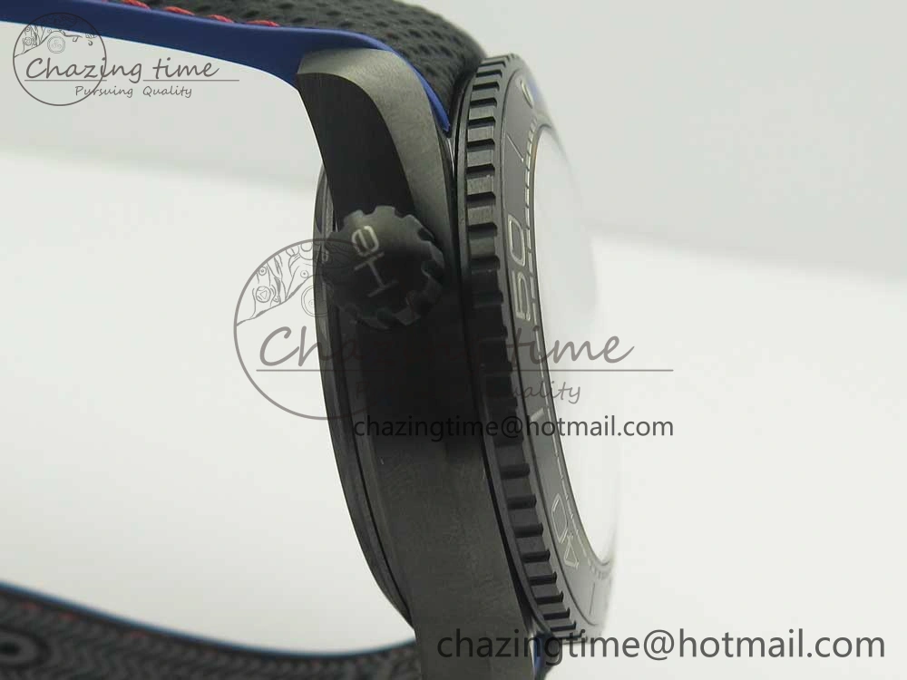 Planet Ocean 45.5mm ETNZ “Deep Black” Real Ceramic VSF 1:1 Best Edition on Black Nylon Strap A8906 Super Clone