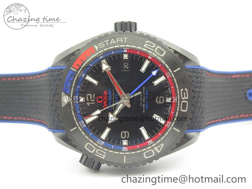 Planet Ocean 45.5mm ETNZ “Deep Black” Real Ceramic VSF 1:1 Best Edition on Black Nylon Strap A8906 Super Clone