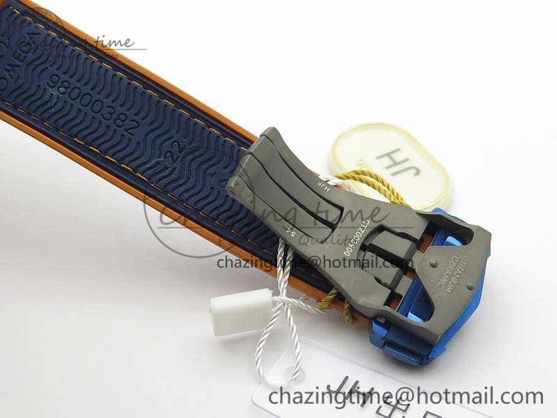Planet Ocean 45mm GMT Blue DLC Black OMF Best Edition Blue Dial On Blue Gummy Strap A8906