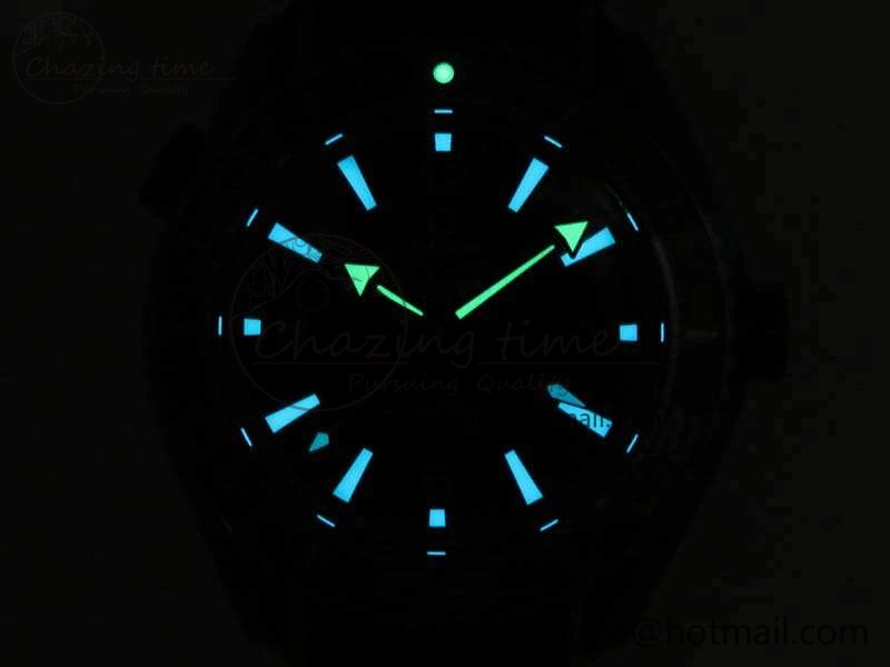 Planet Ocean 45mm GMT Blue DLC Black OMF Best Edition Blue Dial On Blue Gummy Strap A8906