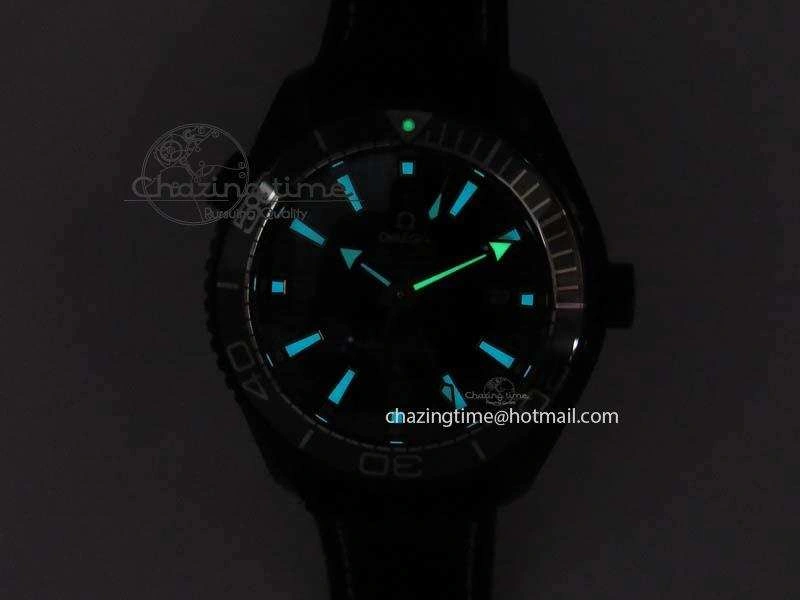 Planet Ocean 45mm GMT DLC JHF Best Edition Black Dial On Rubber Strap A8906