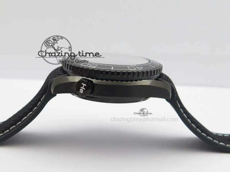 Planet Ocean 45mm GMT DLC JHF Best Edition Black Dial On Rubber Strap A8906