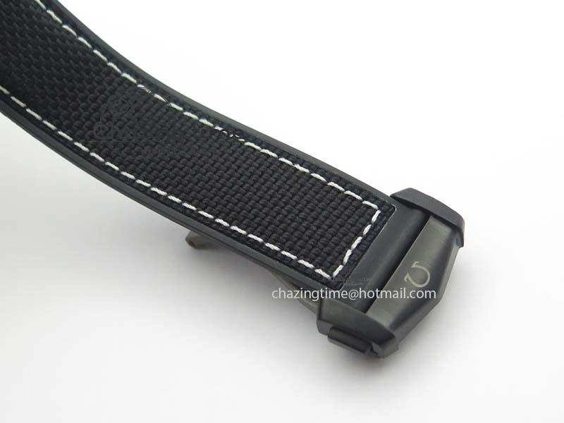 Planet Ocean 45mm GMT DLC JHF Best Edition Black Dial On Rubber Strap A8906