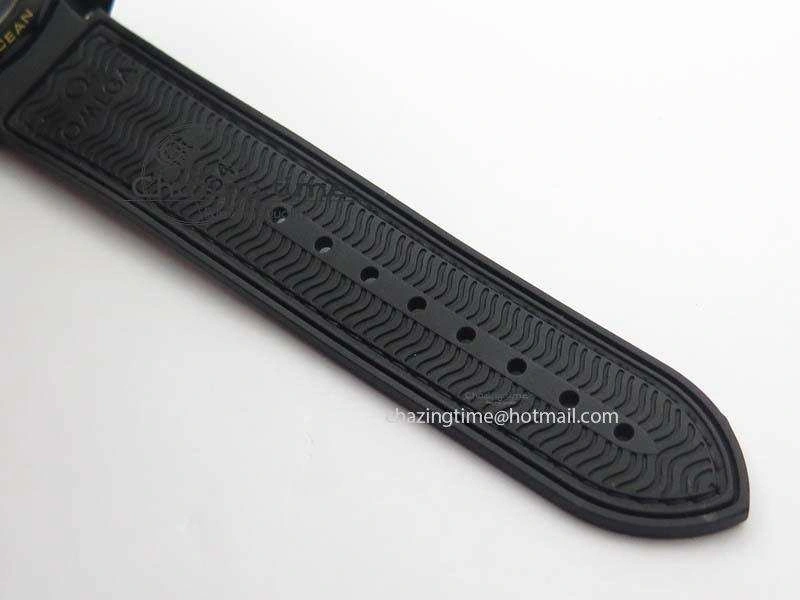 Planet Ocean 45mm GMT DLC RG JHF Best Edition Black Dial On Leather Strap A8906