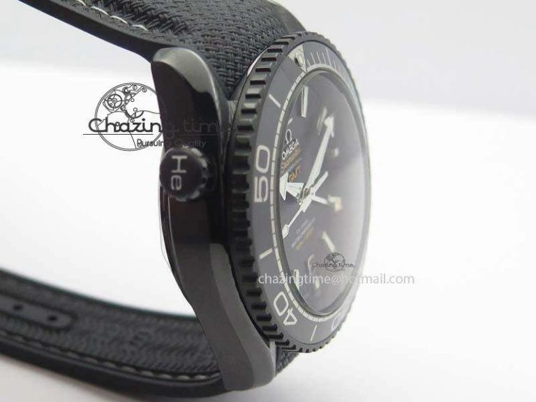 Planet Ocean 45mm Real Ceramic BP-Maker Best Edition Black Dial On Nylon Rubber Strap A8906