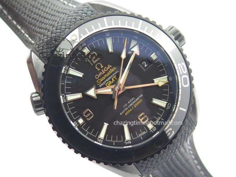 Planet Ocean 45mm Real Ceramic BP-Maker Best Edition Black Dial On Nylon Rubber Strap A8906