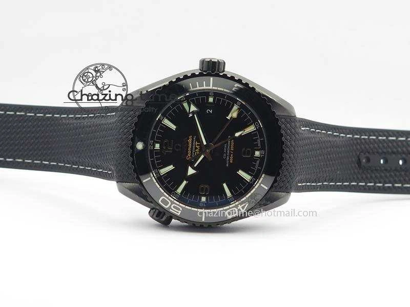 Planet Ocean 45mm Real Ceramic BP-Maker Best Edition Black Dial On Nylon Rubber Strap A8906