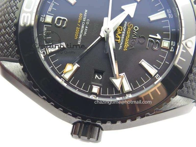 Planet Ocean 45mm Real Ceramic BP-Maker Best Edition Black Dial On Nylon Rubber Strap A8906