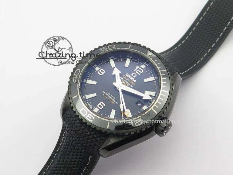 Planet Ocean 45mm Real Ceramic BP-Maker Best Edition Black Dial On Nylon Rubber Strap A8906