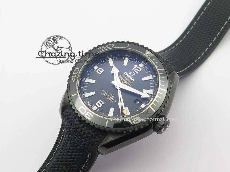 Planet Ocean 45mm Real Ceramic BP-Maker Best Edition Black Dial On Nylon Rubber Strap A8906